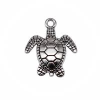 Tibetan Style Animal Pendants, Turtle, antique silver color plated, vintage & DIY, nickel, lead & cadmium free, 29x24mm, Sold By PC