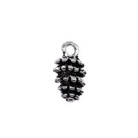 Tibetan Style Pendants, Pinecone, antique silver color plated, vintage & DIY, nickel, lead & cadmium free, 8x15mm, Sold By PC