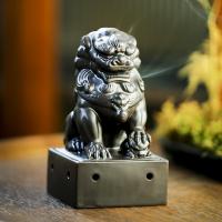 porcelaine Brûleur d’encens, lion, fait à la main, pour la maison et le bureau & durable, 82x150mm, Vendu par PC