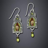 Tibetan Style Drop Earrings, with Resin & Plastic Pearl, antique silver color plated, vintage & for woman & with rhinestone, nickel, lead & cadmium free, 63x17mm, Sold By Pair