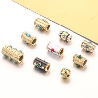 Stainless Steel Spacer Beads 304 Stainless Steel with Natural Stone plated & enamel Sold By Bag