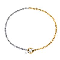 Stainless Steel Jewelry Necklace, 304 Stainless Steel, Vacuum Ion Plating, fashion jewelry & for woman, 5mm,4.8mm, Length:Approx 17.32 Inch, Sold By PC