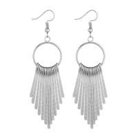 Fashion Fringe Earrings, Iron, fashion jewelry & for woman, more colors for choice, nickel, lead & cadmium free, 12x22mm, Sold By Pair