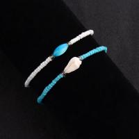 Fashion Jewelry Anklet, Seedbead, handmade, 2 pieces & for woman, mixed colors, nickel, lead & cadmium free, Length:Approx 7.87 Inch, Sold By Set