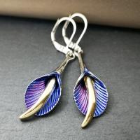 Tibetan Style Drop Earrings, Calla Lily, plated, vintage & for woman, nickel, lead & cadmium free, 5x12.50mm, Sold By Pair