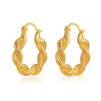 Messing Leverback Ohrring, 18K vergoldet, Modeschmuck & für Frau, goldfarben, frei von Nickel, Blei & Kadmium, 27x5.50mm, verkauft von Paar