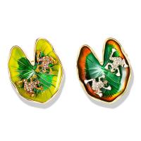 Enamel Brooch, Tibetan Style, for woman & with rhinestone, more colors for choice, nickel, lead & cadmium free, 36x42mm, Sold By PC