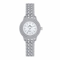 Women Wrist Watch Zinc Alloy with Glass Singaporean watch movement Life water resistant & for woman & with rhinestone plated Round 28mm Approx 20 cm  Sold By PC