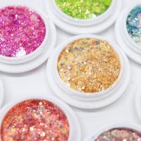 PET Nail Glitter, DIY, περισσότερα χρώματα για την επιλογή, 40x40mm, Sold Με Box
