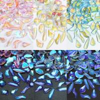Resin Rhinestone Nail Decorative Chips, irregular, DIY, more colors for choice, 70x110mm, Approx 100PCs/Bag, Sold By Bag