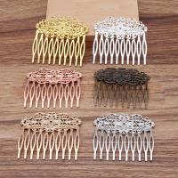 Brass Decorative Hair Comb Finding, with Iron, plated, more colors for choice, nickel, lead & cadmium free, 60x55mm, Sold By PC