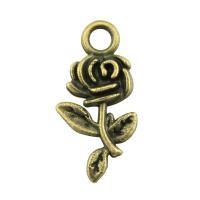 Tibetan Style Flower Pendants, Rose, plated, vintage & DIY, more colors for choice, nickel, lead & cadmium free, 21mm, Sold By PC