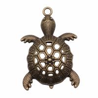 Zinc Alloy Animal Pendants Turtle plated vintage & DIY & hollow nickel lead & cadmium free Sold By PC