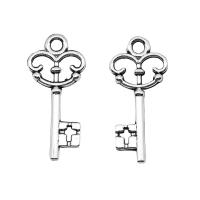 Zinc Alloy Key Pendants plated vintage & DIY & hollow nickel lead & cadmium free Sold By PC
