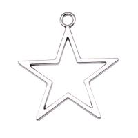 Tibetan Style Star Pendant, antique silver color plated, vintage & DIY & hollow, nickel, lead & cadmium free, 36x33mm, Sold By PC