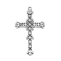 Tibetan Style Cross Pendants, antique silver color plated, vintage & DIY, nickel, lead & cadmium free, 25x40mm, Sold By PC