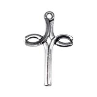 Tibetan Style Cross Pendants, plated, vintage & DIY, more colors for choice, nickel, lead & cadmium free, 19x31mm, Sold By PC