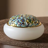 Lampwork Incense Burner, handmade, for home and office & durable, more colors for choice, 79x45mm, Sold By PC