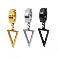 Stainless Steel Drop Earring, 304 Stainless Steel, Triangle, Vacuum Ion Plating, fashion jewelry & different styles for choice & for woman, more colors for choice, Sold By PC