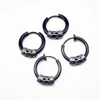 Stainless Steel Huggie Hoop Earring, 304 Stainless Steel, Vacuum Ion Plating, fashion jewelry & different styles for choice & for man, more colors for choice, Sold By PC