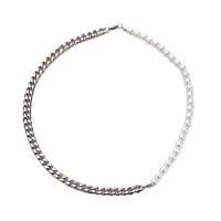 Plastové perlový náhrdelník, 304 Stainless Steel, s Plastové Pearl, módní šperky & různé styly pro výběr & pro muže, Původní barva, 8mm, Délka Cca 17.72 inch, Cca 9.45 inch, Prodáno By PC