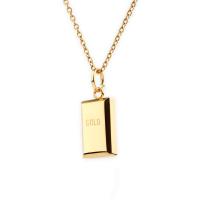 Stainless Steel Jewelry Necklace, 304 Stainless Steel, with 1.97inch extender chain, fashion jewelry & for woman, golden, 11.70x9.80x4.20mm, Length:Approx 15.75 Inch, Sold By PC