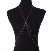Body Chain Smycken, 304 rostfritt stål, Dubbla lager & för kvinna & epoxi klistermärke, fler färger för val, Säljs av Strand