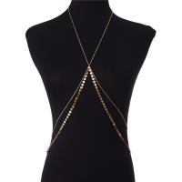 Body Chain Sieraden, 304 roestvrij staal, Dubbele laag & mode sieraden & voor vrouw, meer kleuren voor de keuze, Verkocht door Strand