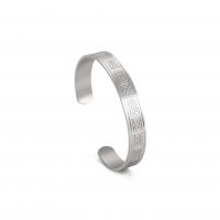 304 Stainless Steel Cuff Bangle, Letter C, Vacuum Ion Plating, for woman, more colors for choice, 10mm, Inner Diameter:Approx 61mm, Sold By PC