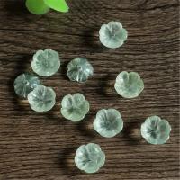 Natural Prehnite Bead Cap, Flower, Carved, DIY, 12mm, Sold By PC
