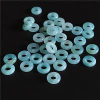 Gemstone Vedhæng Smykker, Amazonit, Donut, du kan DIY, 8x2.50mm, Solgt af PC