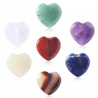 Gemstone Jewelry Beads, Quartz, Heart, 7 pieces & DIY, 15x7mm, 5Sets/Lot, Sold By Lot