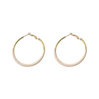 Zinc Alloy Drop Earrings fashion jewelry & for woman & enamel white nickel lead & cadmium free Sold By Pair