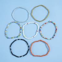 Fashion Jewelry Anklet, Resin, 7 pieces & for woman, multi-colored, Length:Approx 22 cm, Approx 20 cm, Sold By Set