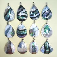 Shell Pendants, Teardrop, Unisex & different styles for choice, more colors for choice, Sold By PC