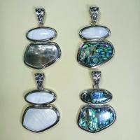 Shell Pendants with Zinc Alloy silver color plated Unisex Sold By PC