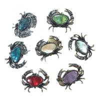 Shell Brooch with Zinc Alloy Crab silver color plated Unisex & can be used as brooch or pendant Sold By PC