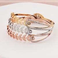 Stainless Steel Bangle 304 Stainless Steel fashion jewelry & for woman & with rhinestone 9mm 60mm Sold By PC