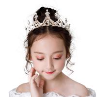 Krone, Zinklegierung, mit Kunststoff Perlen, handgemacht, Modeschmuck & für Kinder & mit Strass, keine, frei von Nickel, Blei & Kadmium, 340x70mm, verkauft von PC