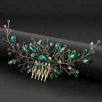 Decorative Hair Combs Zinc Alloy with Crystal fashion jewelry & for woman nickel lead & cadmium free Sold By PC