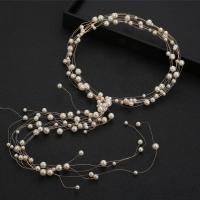Stirnband, Zinklegierung, mit Kunststoff Perlen, Modeschmuck & für Frau, keine, frei von Nickel, Blei & Kadmium, Länge:ca. 65 cm, verkauft von PC