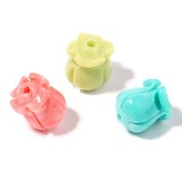 Resin Jewelry Beads, Flower, DIY, more colors for choice, 8x10mm, Hole:Approx 1.6mm, 20PCs/Bag, Sold By Bag