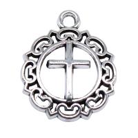Tibetan Style Cross Pendants, plated, vintage & DIY, more colors for choice, nickel, lead & cadmium free, 20x16mm, Sold By PC