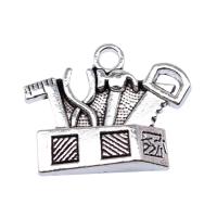 Zinc Alloy Tool Pendants antique silver color plated DIY nickel lead & cadmium free Sold By PC