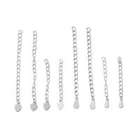 925 Sterling Silver Extender Chain, DIY & different size for choice, more colors for choice, Sold By PC