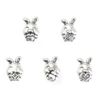 925 Sterling Silver Spacer Bead, Rabbit, DIY, more colors for choice, 15x10x8mm, Hole:Approx 2.5mm, Sold By PC