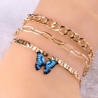 Tibetan Style Anklet, with 2.76inch extender chain, plated, three pieces & fashion jewelry & for woman & enamel, more colors for choice, nickel, lead & cadmium free, Length:Approx 8.66 Inch, Sold By Set