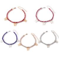 Tibetan Style Anklet, with 2.76inch extender chain, fashion jewelry & for woman & with rhinestone, more colors for choice, nickel, lead & cadmium free, Length:Approx 7.87 Inch, Sold By PC