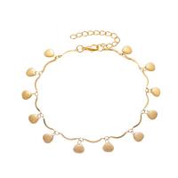 Brass Anklet, fashion jewelry & for woman, more colors for choice, nickel, lead & cadmium free, Length:Approx 11.22 Inch, Sold By PC