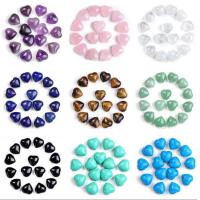 Perles bijoux en pierres gemmes, pierre gemme, coeur, DIY & aucun trou, plus de couleurs à choisir, 15x10mm, Vendu par PC